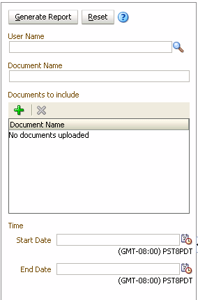 Generate Report panel