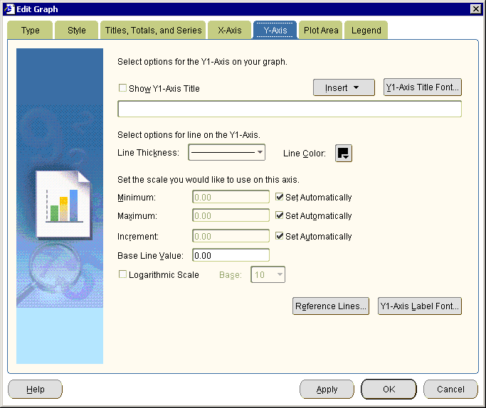 The Y-Axis dialog.