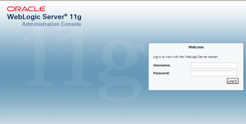 WebLogic Server Login