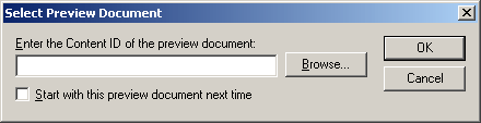 Select Preview Document Dialog