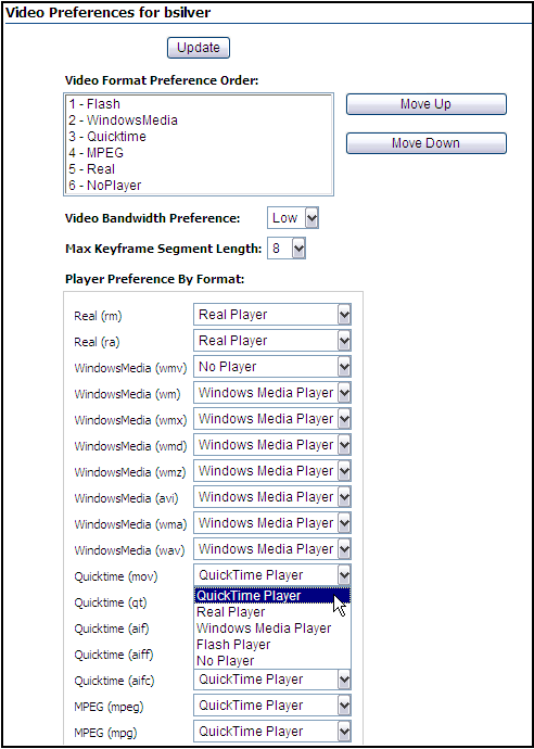 Surrounding text describes dam_vid_prefs.gif.