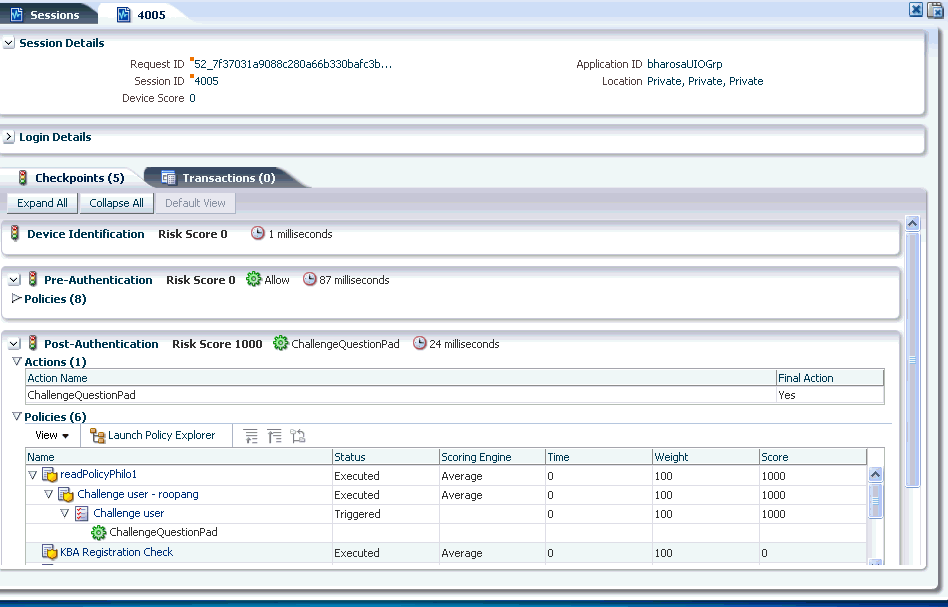 This screen illustrates score propagation.