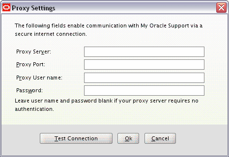 Proxy Configuration Screen