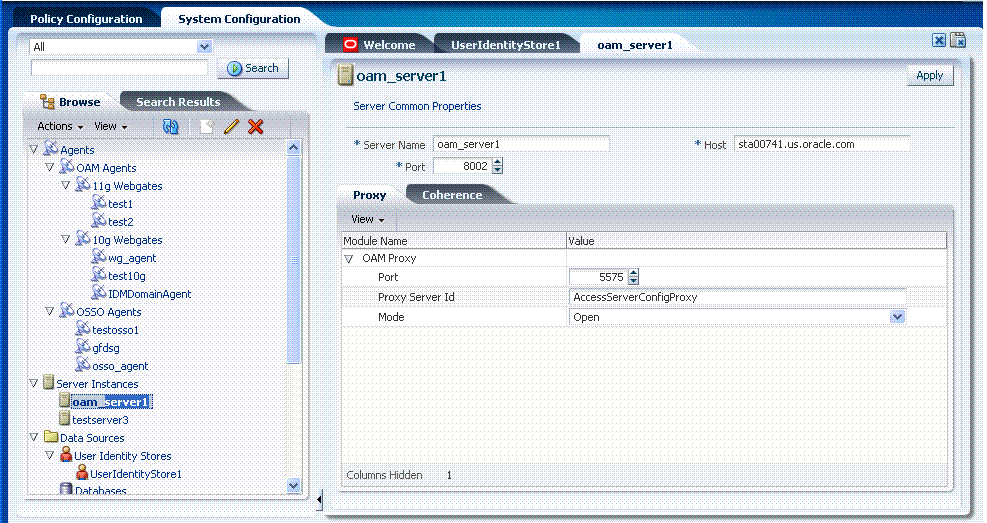 System Configuration Expanded View