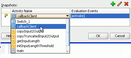 snapshot activity configuration