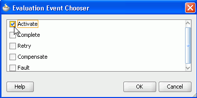 event chooser dialog