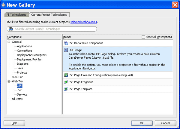 Creating the JSF Page File