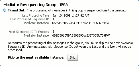 Timed-out group message dialog