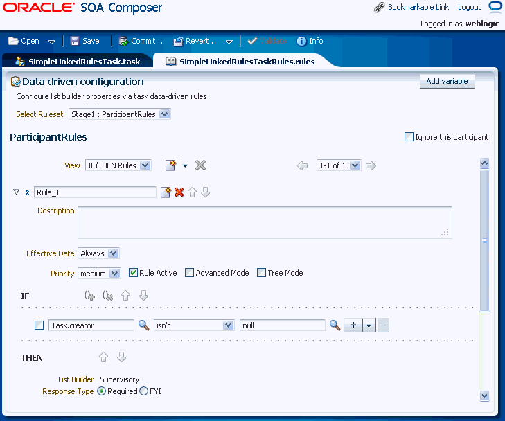 saving task config