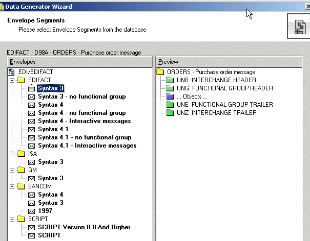 Document editor - selecting envelope segment Syntax 3