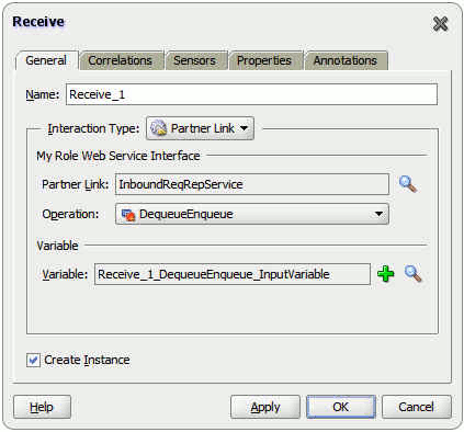 Sync use case Receive dialog