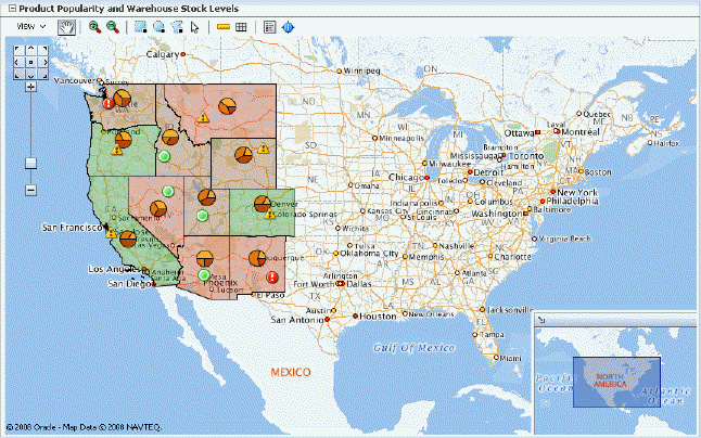 goegraphic map for a product