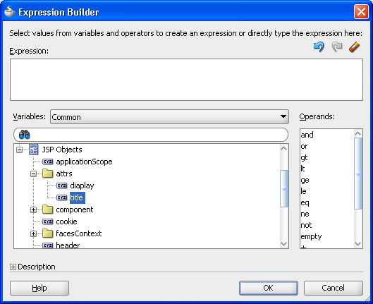 Expression builder