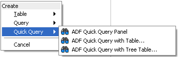 Quick Query Context menu