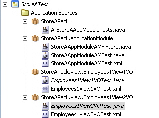 Business Components Test Suite in Application Navigator