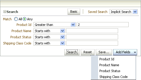 Dynamically add search criteria