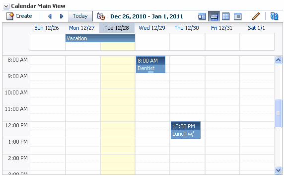 A personal calendar