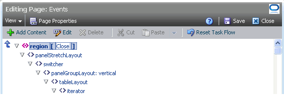 Zoomed-in view of task flow in edit mode