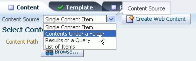 Selecting the Content Source