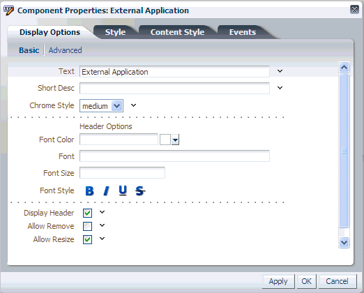 Recent Activity task flow properties