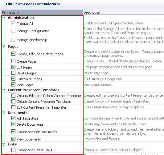 Roles subtab