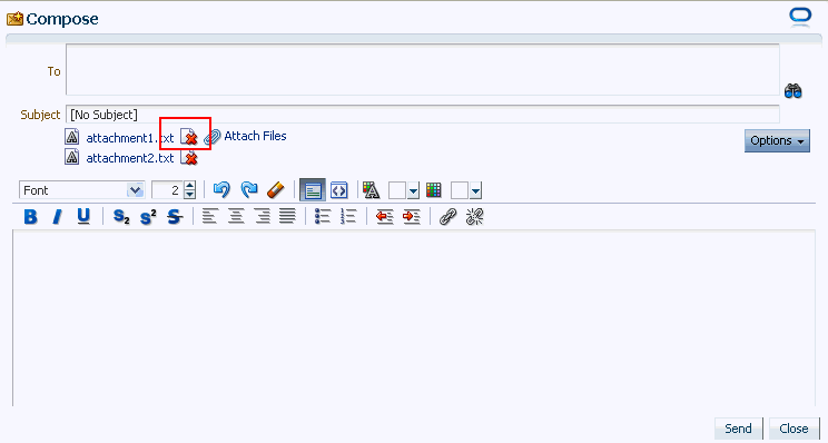 Remove Attachment icon in the Compose window