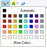RTE color drop-down menus