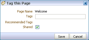 Tag this Item dialog box