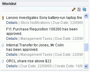 Worklist task flow