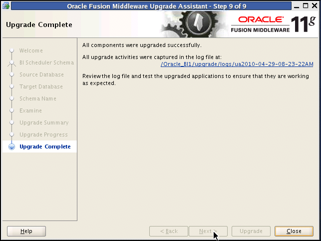 welcome screen