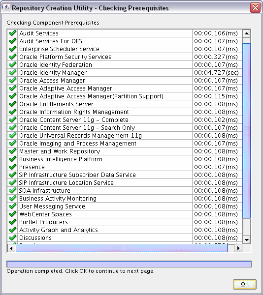 checking prerequisites for component selection