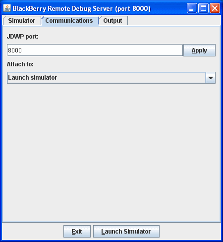 BlackBerry Remote Debug Server