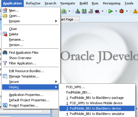 Select a deployment shortcut.