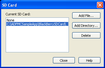 Add BlackBerrySDCard folder.