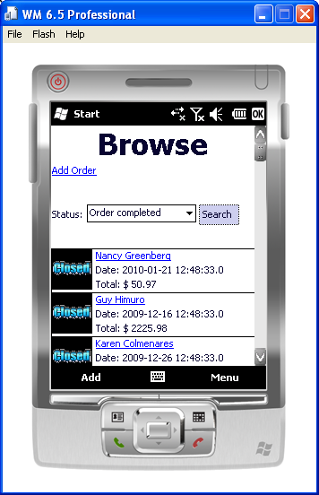 Images change per order status.