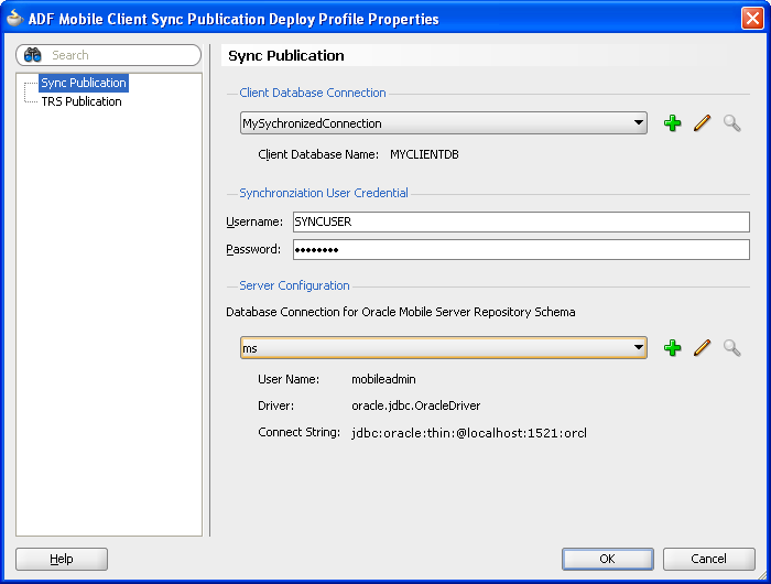 Enter Mobile Server credentials.