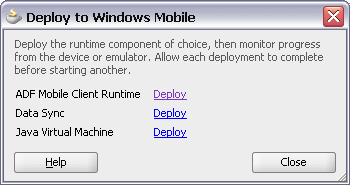 Deploy to Windows Mobile Dialog