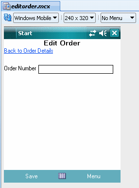 inputText in Design view