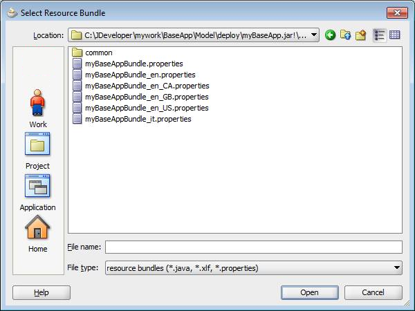 Select resource bundles.