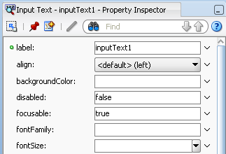 You set behaviors in the Property Inspector