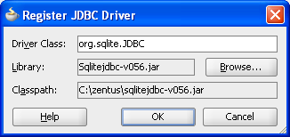 Register Zentus JDBC driver.