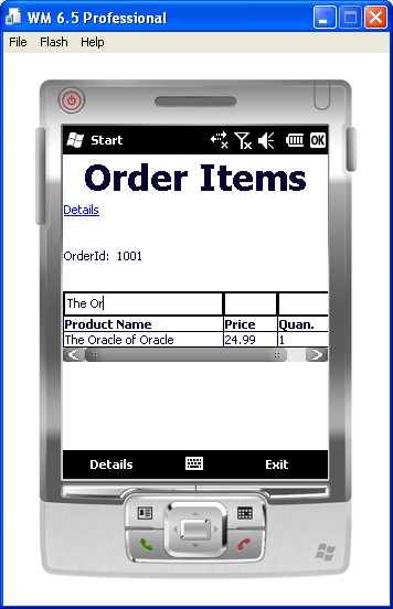 The Edit Order Page