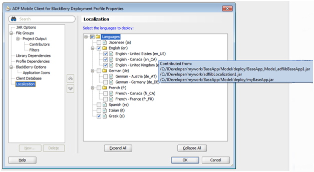 Use tooltips to verify source of bundle.