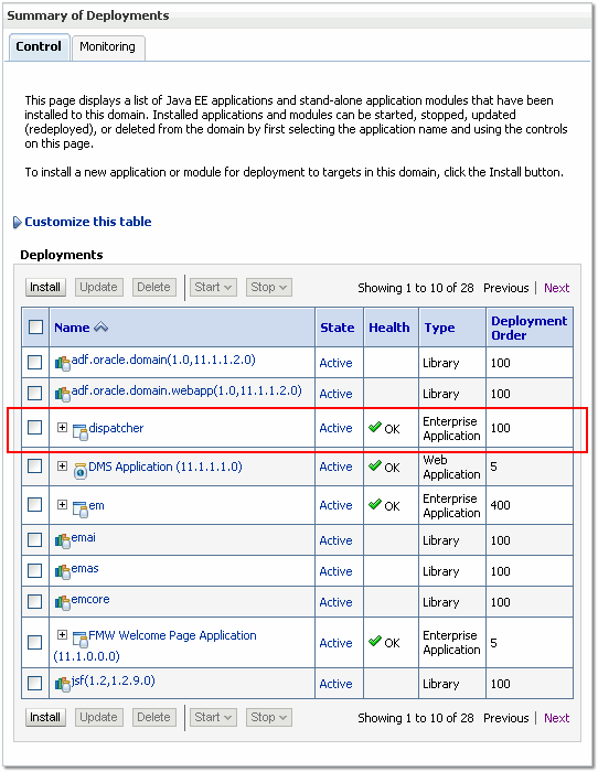Uninstall ADF Mobile Transaction Replay Service components
