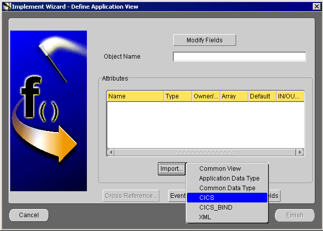 Text description of defineapplicationview.gif follows.