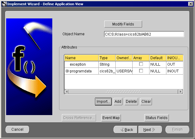 Text description of populateddefineapp.gif follows.