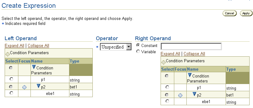 Text description of create_cond_express.gif follows.