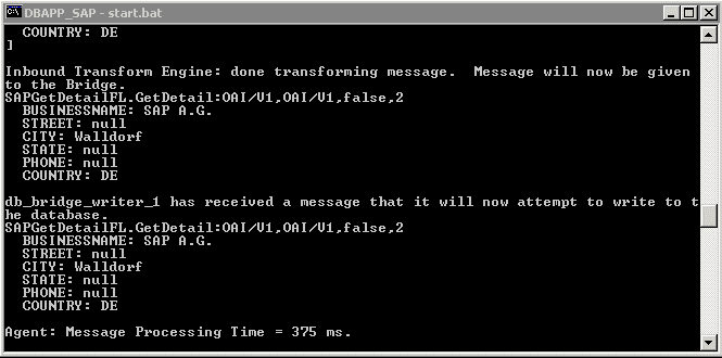 DBAPP_SAP in command window