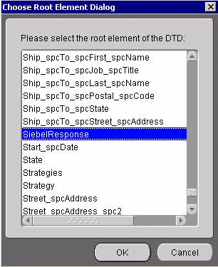 SiebelResponse root element