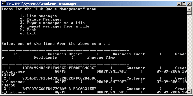 Description of listmessages.gif follows